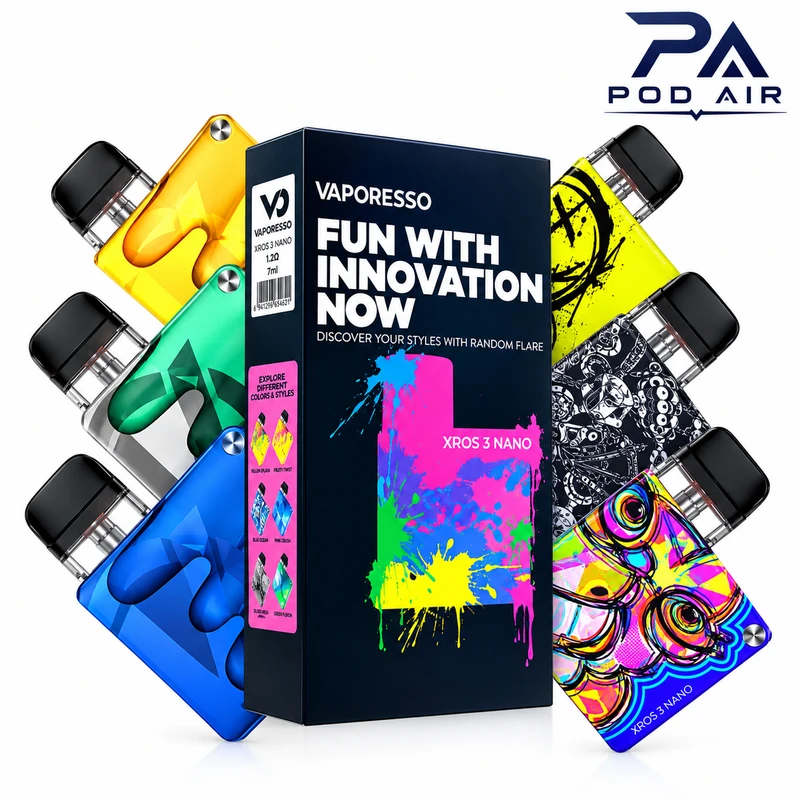 پاد VAPORESSO XROS 3 NANO Innovation Edition با 6 طرح شانسی
